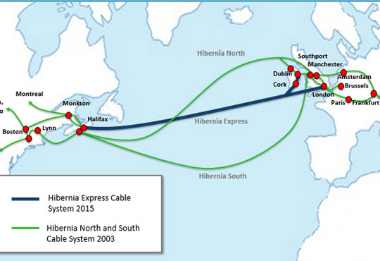 Hibernia Network Reduces Latency on Hibernia Express with Innovative Backhaul Infrastructure