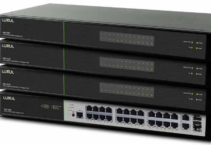 Units Feature SFP Ports, SFP+ Ports, and Large PoE Power Budgets for Simple System Expansion
