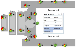 Real-time feedback of airport customers: now mapped to the terminal.