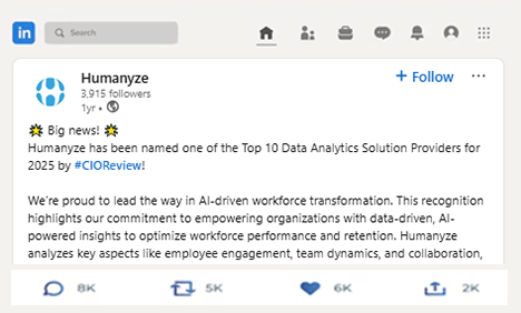 Humanyze recognition