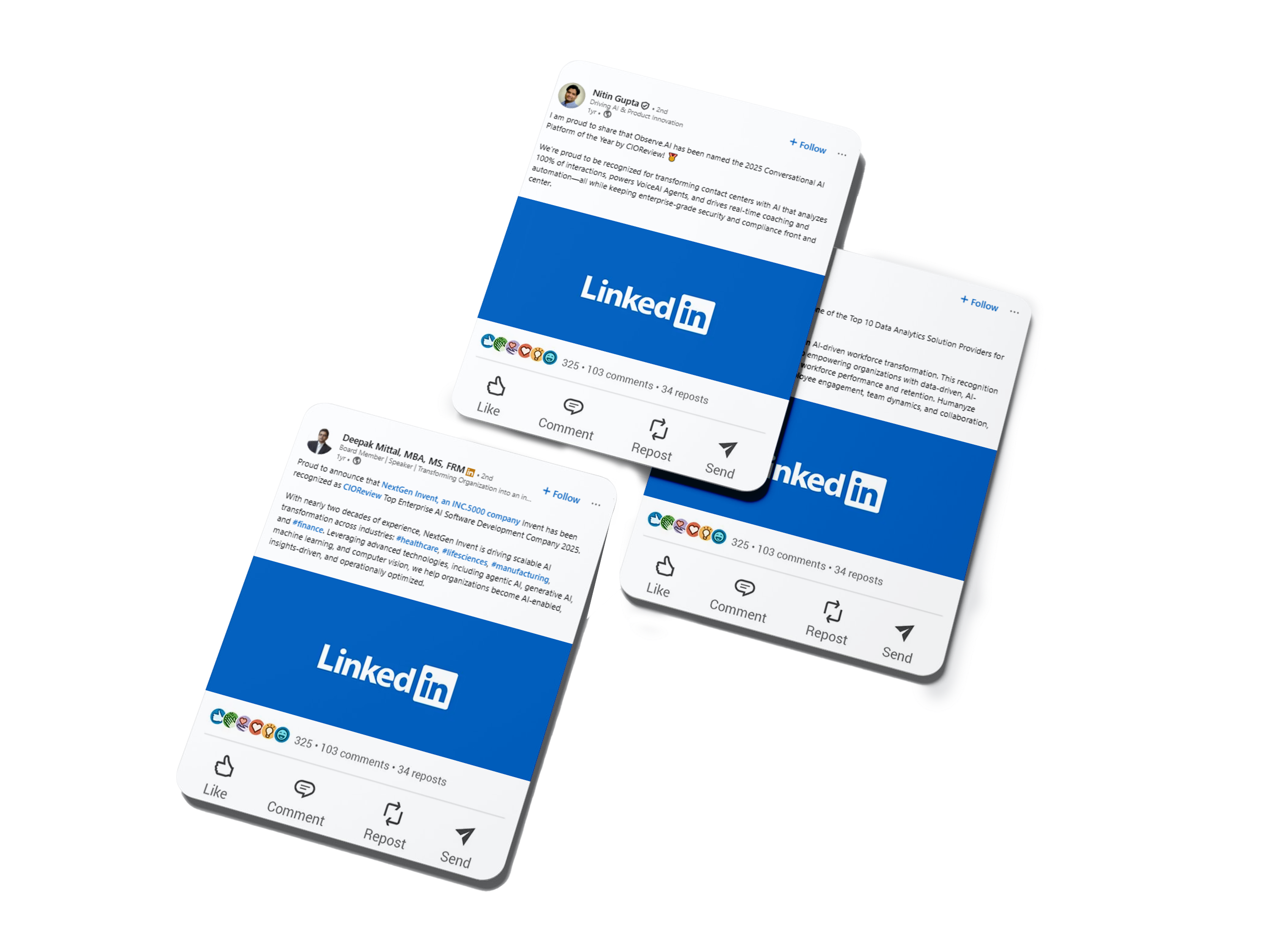 LinkedIn recognition posts
